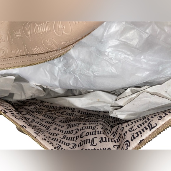 BNWT’s “Juicy Couture” Cafe Tan Gold Bestseller Rosie Weekender Duffle Bag Tote - Picture 12 of 17